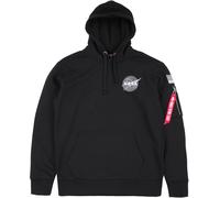 Alpha Industries Space Shuttle Felpa con cappuccio, nero, Taglia M