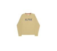 Alpha Industries Stencil Loose Longsleeve Manica lunga Taglia S - Verde oliva