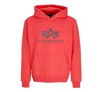 Alpha Industries, ,Sweatshirts & Hoodies ,Uomo ,Rosso ,M Felpa Basic con Cappuccio e Tasca a Marsupio