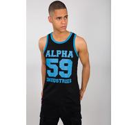Alpha Industries T-shirt 59 Serbatoio Neon Stampa Nero/Neon Blu XS Nero