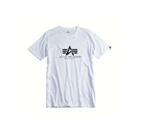 ALPHA INDUSTRIES Maglietta nero / bianco, Taglia M