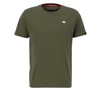 Alpha Industries Unisex EMB Maglietta Uomo T-Shirt, Verde Scuro, X-Large
