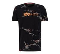 Alpha Industries - Urban Lightning AOP T-Shirt - - Tops - Uomo - Nero - XL