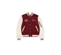 Alpha Industries Varsity Air Force Jacket Giacche bomber Taglia S - Rosso Borgogna