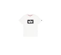Alpha Industries Washed Out Logo T-Shirt Magliette Taglia M - Bianco