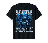 Alpha Male Wolf Meme Sigma Imbarazzante Brainrot Sarcastico Maglietta