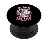 Alpha Meow Top G Gattini Carini Unicorno Arcobaleno PopSockets PopGrip Adesivo