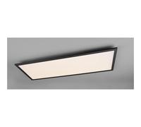 ALPHA PLAFONIERA RETTANGOLARE CM 80X30 LED 34W LUCE 3000K NERA O ALLUMINIO MODERNA