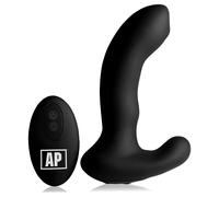 Alpha-Pro 10X P-MASSAGE Prostate Stimulator with Stroking Bead Black