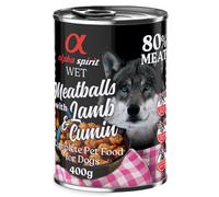 alpha spirit Dog Meatballs 6 x 400 g umido per cane - Agnello & Cumino