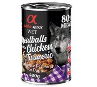 alpha spirit Dog Meatballs 6 x 400 g umido per cane - Pollo & Curcuma
