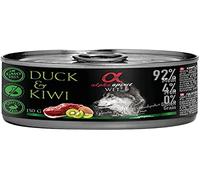 Alpha Spirit Wet Dog Pato 150g (12uds) Canine Adult ANATTA con Kiwi Latta 12X150GR, Nero, Mediano, 1800 unità