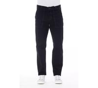Alpha Studio Blue Cotton Men Pant - IT56 | 3XL