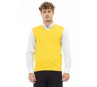 Alpha Studio Yellow Viscose Men Jacket - IT48 | M
