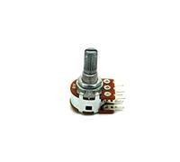 Alpha Taiwan Potenziometro B1K 1K Lineare Dual 16mm Base PC Mount per Amplificatori - Effetti Pedali e altri Apparecchi Elettronici