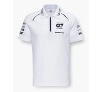 ALPHA TAURI F1 Teamline Polo - Uomo T-Shirt Bianco SAT23024 Formula 1 NUOVO