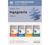 Alpha Test Ingegneria TOLC-I 2026-2027. Kit di preparazione. Per test di ammissione universitari. Con piattaforma e simulatore online
