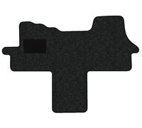Alpha-Tex Set di tappetini compatibile per Fiat Ducato, tipo 250 (anno di costruzione 2006-2024), Robust anthrazit | 1 pz. | Umrandung bordeaux