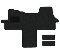 Alpha-Tex Set di tappetini compatibile per Fiat Ducato, tipo 250 (anno di costruzione 2006-2024), Robust anthrazit | 1 pz.+ 2 tappetini | Umrandung bordeaux