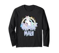 Alpha Unicorn Male Funny Animal Lover Mythical Creature Art Maglia a Manica