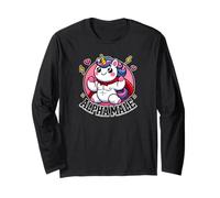 Alpha Unicorn Male Funny Graphic Art Animal Lover Novelty Maglia a Manica
