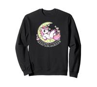 Alpha Unicorn Male Funny Moon Animal Graphic Gag Novelty Felpa