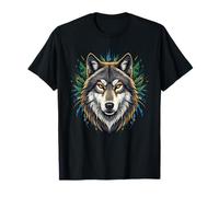Alpha Wolf Forest Spirit Tribal Wild Nature Maglietta