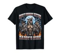Alpha Wolf Funny Meme Don't Worry Kitten Daddy's Here Y2K Maglietta
