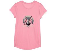 Alpha Wolf: Predatore feroce con Occhi Gialli penetranti Maglietta, Ragazze, Rosa, XS