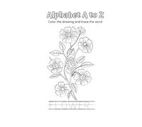 Alphabet A to Z Color the drawing and trace the word: Book