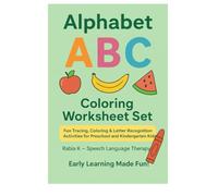 Alphabet A to Z Coloring Worksheet Set: Fun Tracing, Coloring & Letter Recognition Activities for Preschool and Kindergarten Kids