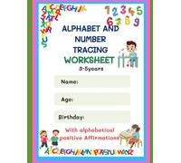 Alphabet and number tracing worksheet