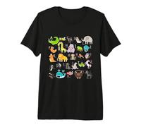 Alphabet Animal ABC Learning A-Z Lista per Ragazzi e Ragazze Maglietta Premium