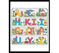 Alphabet Coloring Booklet - Cartoon style: Gray style, cartoon themed, fun coloring, early learning, activity, fill your own colors