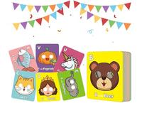 Alphabet Flash Cards, Toddler Learning Toy, Educational Development Cards, Sturdy Visual Aid Set for Early Childhood, Classroom, Parent-Child Interaction, Home, 7.87x7.09 inches