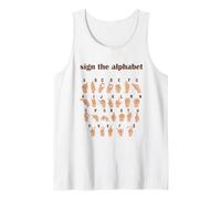 Alphabet Inclusive Sign ABC ASL American Sign Language Canotta
