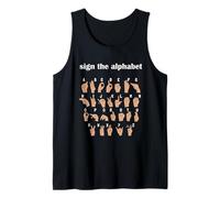 Alphabet Inclusive Sign ABC ASL American Sign Language Canotta