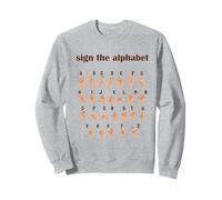 Alphabet Inclusive Sign ABC ASL American Sign Language Felpa