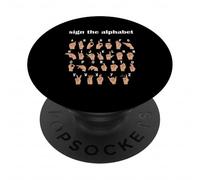 Alphabet Inclusive Sign ABC ASL American Sign Language PopSockets PopGrip Adesivo