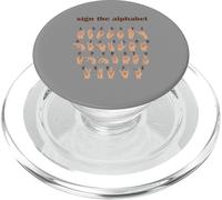 Alphabet Inclusive Sign ABC ASL American Sign Language PopSockets PopGrip per MagSafe