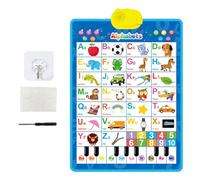 Alphabet Learning Chart - PVC, 16.14x21.85in Speech Talking Poster Interactive Design | Educational and Eco-Friendly Electronic Alphabet Wall Chart, Talking Poster for Children, Classroom, Home