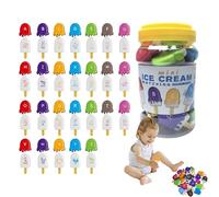 Alphabet Learning Ice Cream Matching Toy Set, Letter Recognition for Preschoolers - Impara parole inglesi di selezione del colore giocattoli