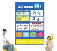Alphabet Learning Pocket Chart, Alphabet Classroom Wall, Supports Early Letter Tracing, Educational Alphabet Posters Kids Toddlers, Letter Recognition Tool