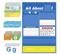 Alphabet Learning Pocket Chart, Letter Recognition Tool ol, Circle Time Learning Center, Supports Early Literacy/Interactive Homeschool Aid for Kindergarten