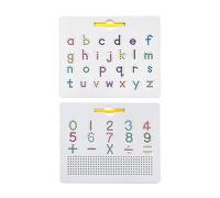 Alphabet Magnetic Tracing Board - Interactive Writing Play Panel, STEM Educational Letter Toy, Magnet Bead Tracking Design, Hand Coordination Practice Activity | Early Childhood Learning Tool Home