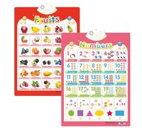 Alphabet Poster for Kids with Sound & Learning Modes, Electronic Wall Chart to Learn Arabic Letters, Numbers, and Words - Ideal Educational Tool (#14)