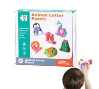 Alphabet Puzzle, 26-Piece Animal Match Set, Educational Letter Game, Colorful Learning Tool, Child-Safe Material, Skill-Building Play, Preschool, Kindergarten, Homeschool, Early Childhood