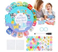 Alphabet Puzzle Book, Letter Math Puzzle Books, 10.04x9.84 Inches Early Childhood Developmental Toy, Educational Preschool Learning Activity, Puzzles Workbook for Boys and Girls