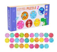 Alphabet Puzzle, Number Jigsaw Toy, 10.51x5.12x1.57in Educational Learning Game, Double-Sided Spelling Activity, Matching Puzzles Board, Fun Learning Tool for Toddler Kids Classroom
