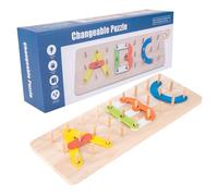 Alphabet Puzzle | Preschool Educational Learning Toys with Puzzlee Board | Number Pegboard Wooden Stacking Toy for Motor Skill Kids Baby Girls Play Birthday Christmas Classroom